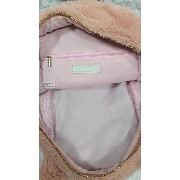 UnderOneSky Girls Soft Plush Mini Backpack Unicorn Adjustable Iridescent Straps - Picture 15 of 16